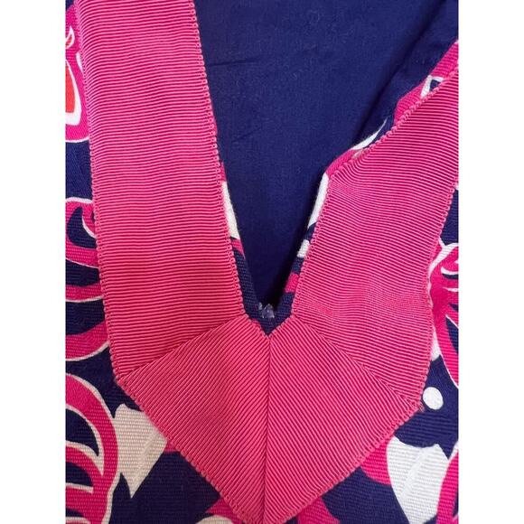 VINEYARD VINES NAVY BLUE, FUCHSIA, HOT PINK & WHITE SHIFT TUNIC DRESS, SIZE 4 - Picture 4 of 5